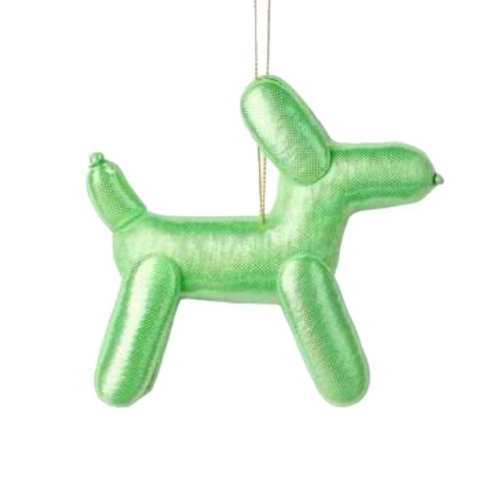 NWT Wondershop Fabric Balloon Animal Ornament - green dog dachshund